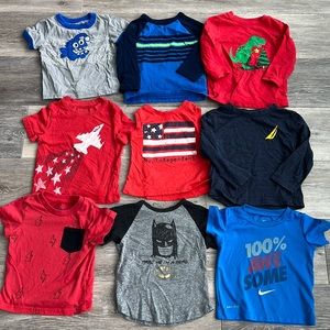 - Bundle lot of 9 boys tops shirts tank short long sleeve size 18m